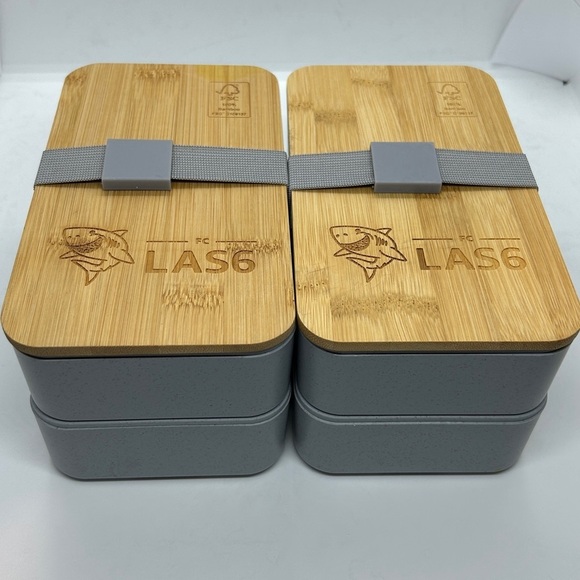 Other - Bamboo and Gray Bento Japanese
Wood Bento Lunch Boxes 2 Layer. Set of two